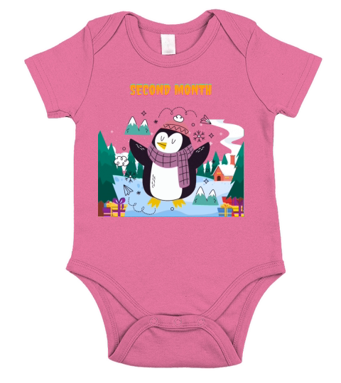 The second month Short Sleeve Baby One-Piece