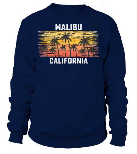 Malibu California Summer Retro VIntage Vacation Sweatshirt Unisex