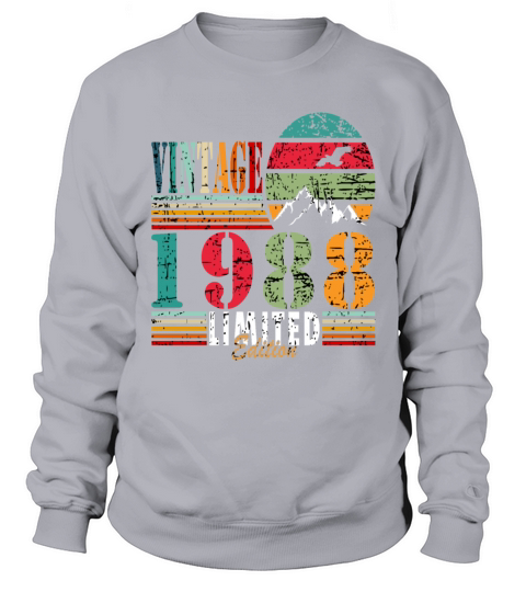 Retro Birthday Year Vintage 1988 Sweatshirt Unisex