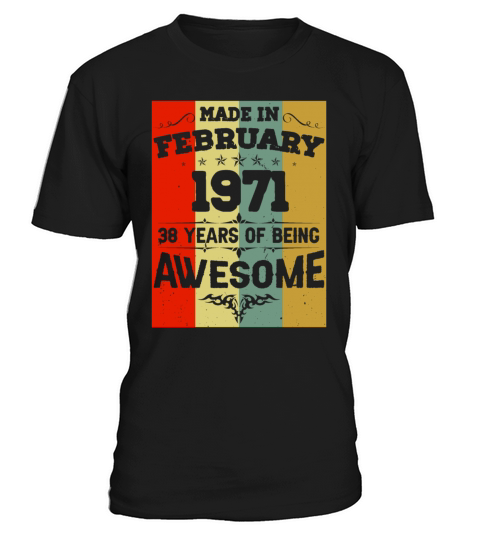 February 1971 Vintage Birthday Present T-Shirt Unisex