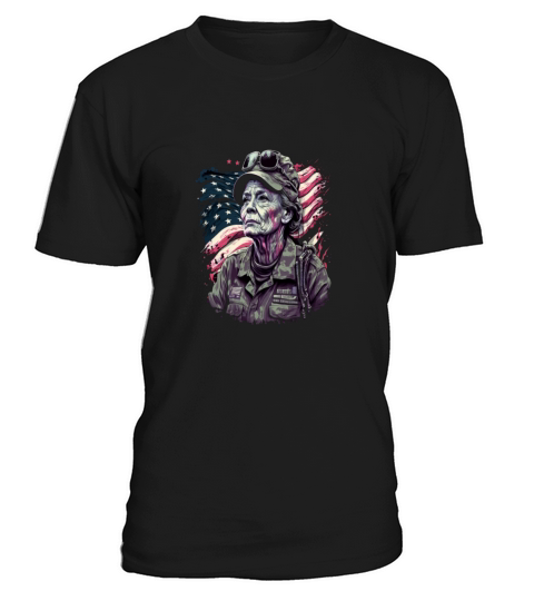 Retired Military Vintage Veteran American Mom T-Shirt Unisex