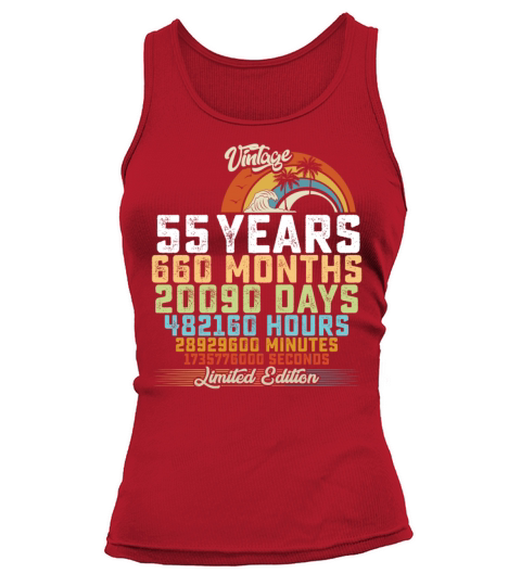 55th Birthday 55 Years Hours Month Vintage Tank top Woman