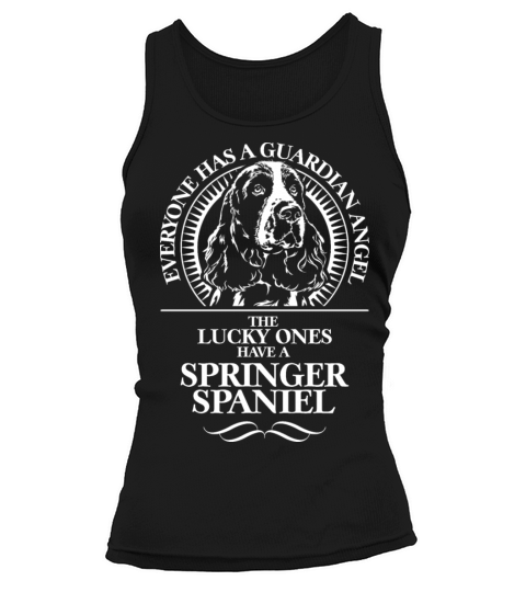 Springer Spaniel Guardian Angel dog quote Tank top Woman
