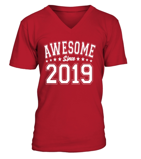 Awesome Since 2019 Birthday 2019 Vintage 2019 V-Neck T-shirt