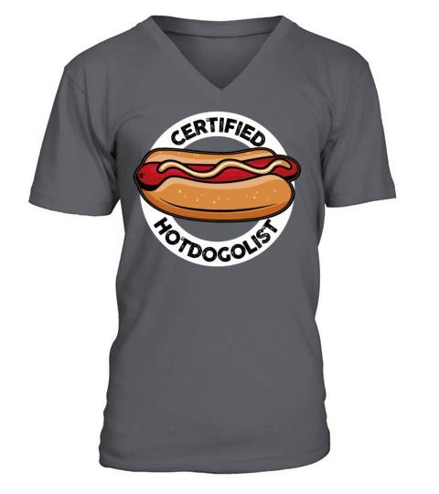 Cool Hot Dog Design For Men Women Boys Sausage Hot V-Neck T-shirt