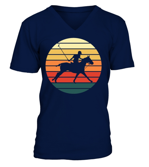 Polo Sport Rider Equestrian Retro Vintage Gift V-Neck T-shirt
