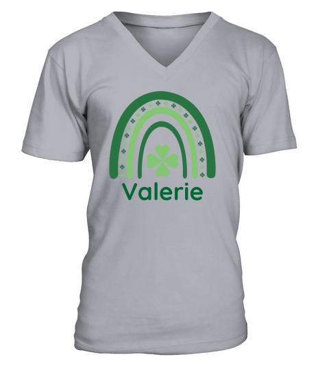 Valerie Clover Charm Boho Rainbow V-Neck T-shirt