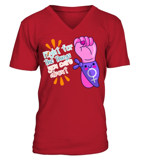 Vintage Fight For The Things You Care About RBG Ru V-Neck T-shirt