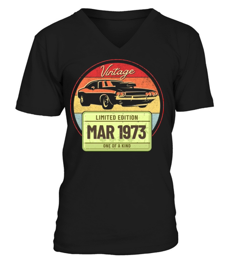 Vintage March 1973 V-Neck T-shirt