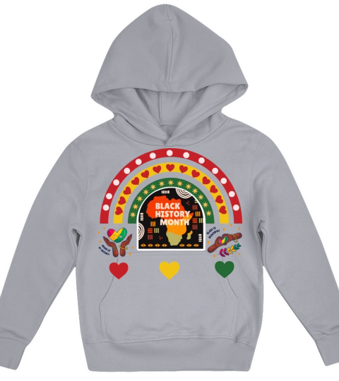 Retro vintage Black History month pride logo Kids Hoodie