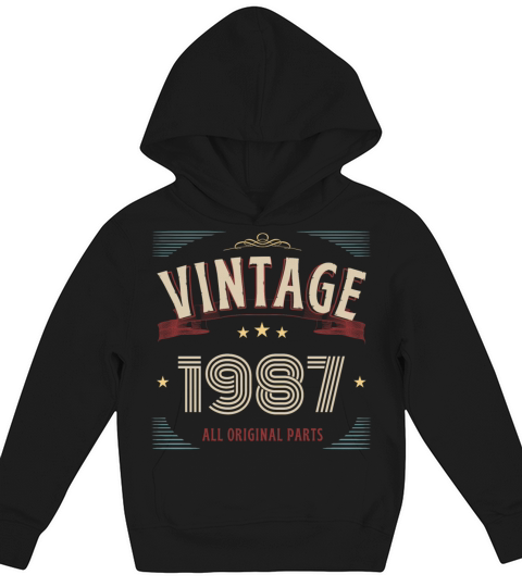 VINTAGE 1987 ALL ORIGINAL PARTS Kids Hoodie