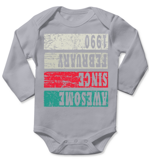 1990 Vintage Birthday Present Long Sleeve Baby One-Piece