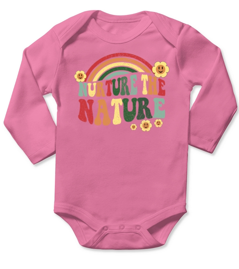 Nurture Nature - Earth Day Vintage Long Sleeve Baby One-Piece
