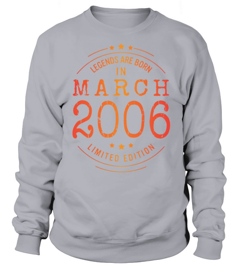 Birthday March 2006 Limited Edition Vintage Sweatshirt Unisex