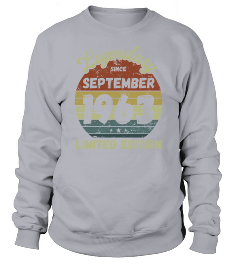 September 1963 - Vintage Birthday Present Sweatshirt Unisex