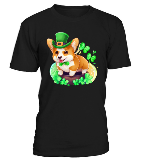Cute Corgi Dog Saint Patricks Day T-Shirt Unisex