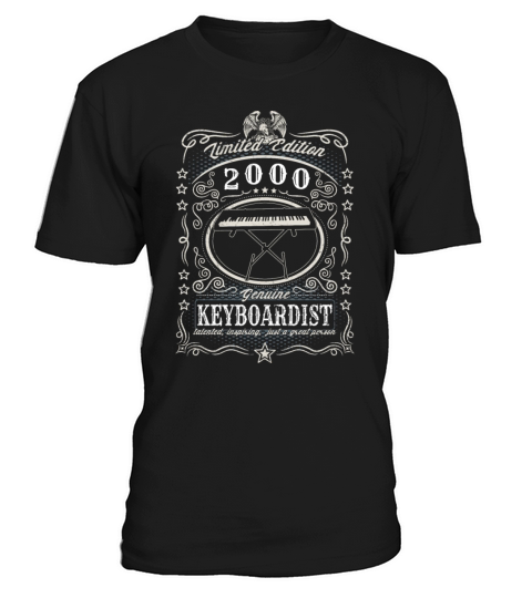 Vintage 2000 Keyboardist Birthday Gift Keyboard T-Shirt Unisex