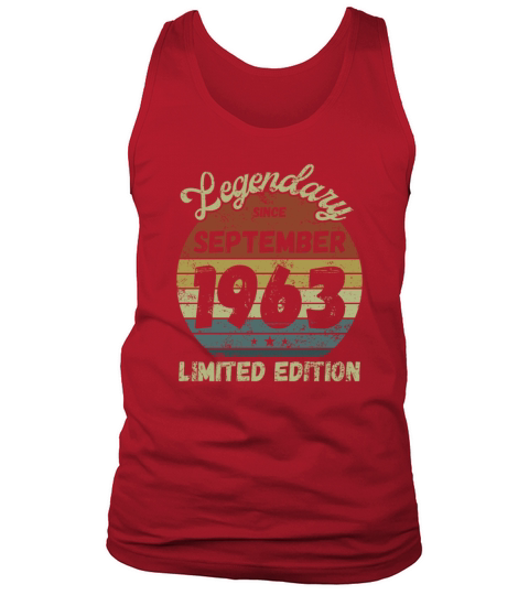 September 1963 - Vintage Birthday Present Tank Top Unisex