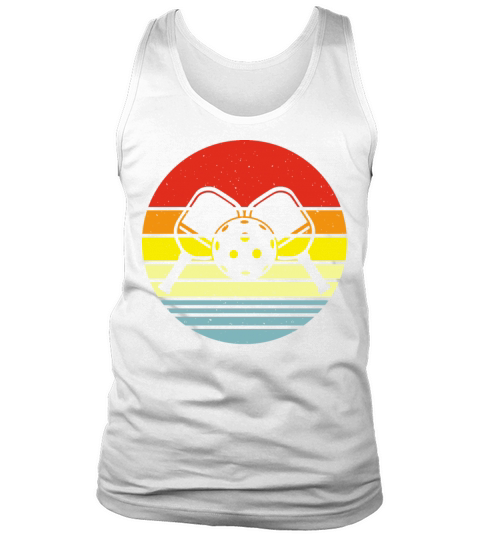 Vintage Pickleball Sports Paddle Lover Sunset Tank Top Unisex