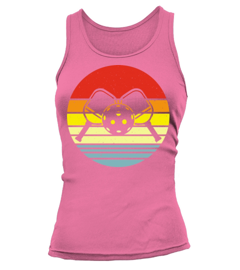 Vintage Pickleball Sports Paddle Lover Sunset Tank top Woman