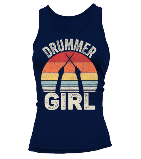 Vintage Retro Drummer Girl Tank top Woman
