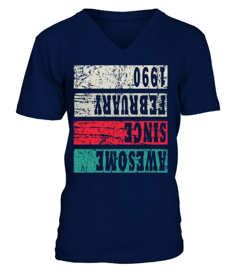1990 Vintage Birthday Present V-Neck T-shirt