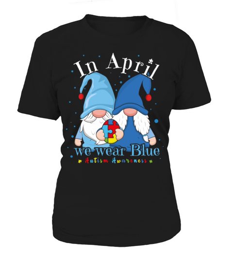 In April Wear Blue Puzzle Autism Awareness Day Women's T-Shirt