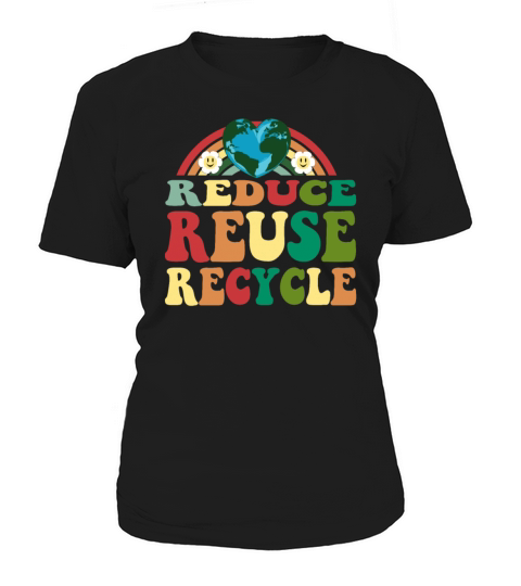 Men Women Vintage Earth Day Reduce Reuse Recycle Women's T-Shirt