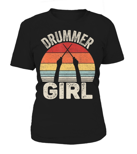 Vintage Retro Drummer Girl Women's T-Shirt
