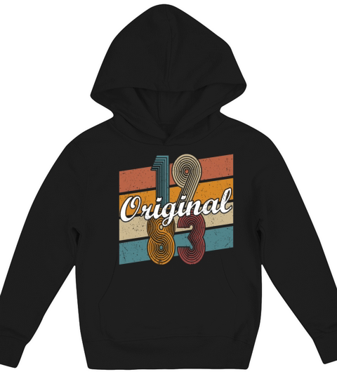 40th birthday vintage 1983 original 1983 Kids Hoodie