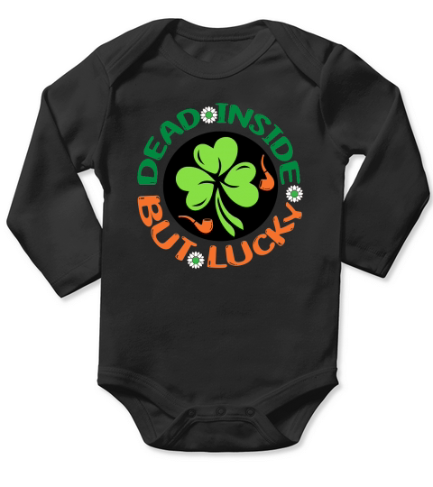 Retro St Patricks Irish Kisses and Shamrock Wishes Long Sleeve Baby One-Piece