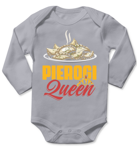 Vintage Pierogi Queen Polish Dumpling Food For Long Sleeve Baby One-Piece