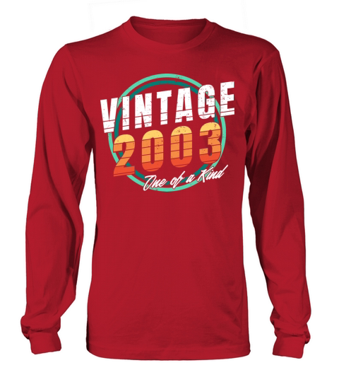 Vintage 2003 Shirt for Men Women 20 Year Old 20th Long sleeved Unisex