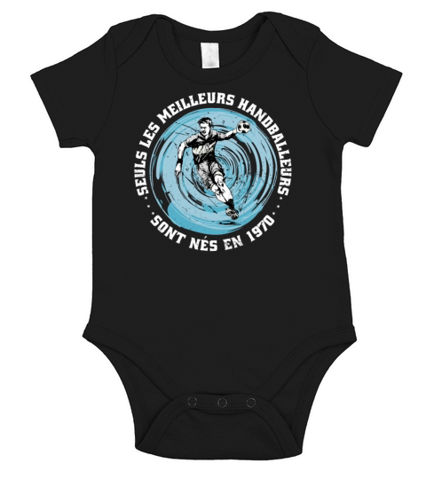 Handballers born in 1970 Birthday Vintage French Short Sleeve Baby One-Piece