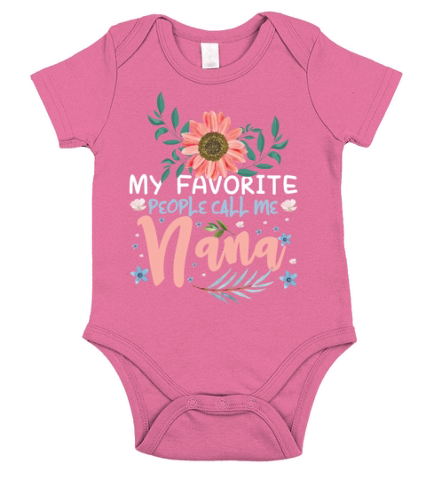 My Favorite People Call Mom Grandmom Mothers Day Short Sleeve Baby One-Piece