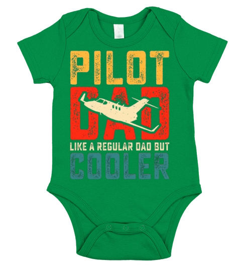 pilot dad like a regular dad but cooler Short Sleeve Baby One-Piece