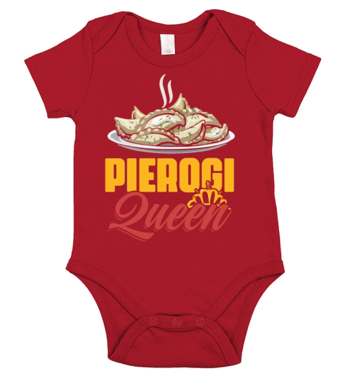 Vintage Pierogi Queen Polish Dumpling Food For Short Sleeve Baby One-Piece