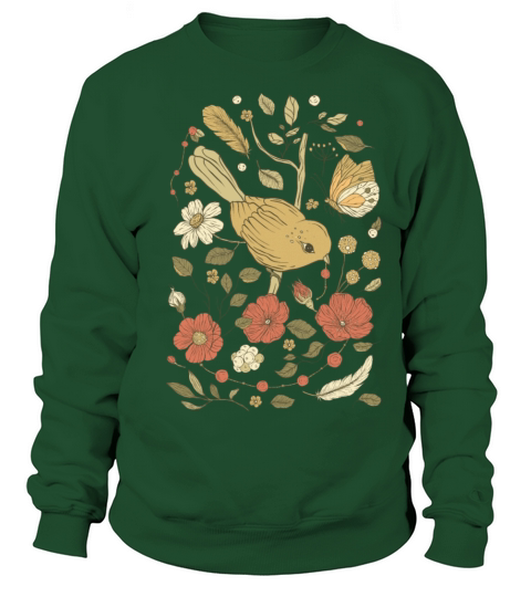 Beige Brown Bird Vintage T-Shirt Sweatshirt Unisex