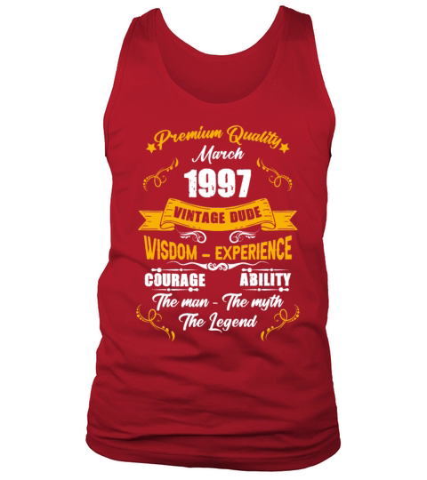 March 1997 Vintage Birthday Present Tank Top Unisex