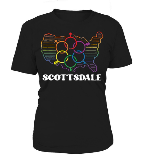 Scottsdale Pride Flag Pride Month LGBTQ Flag LGBT Women's T-Shirt