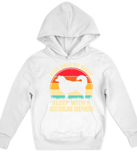 Australian Shepherd Dog Retro Vintage Kids Hoodie