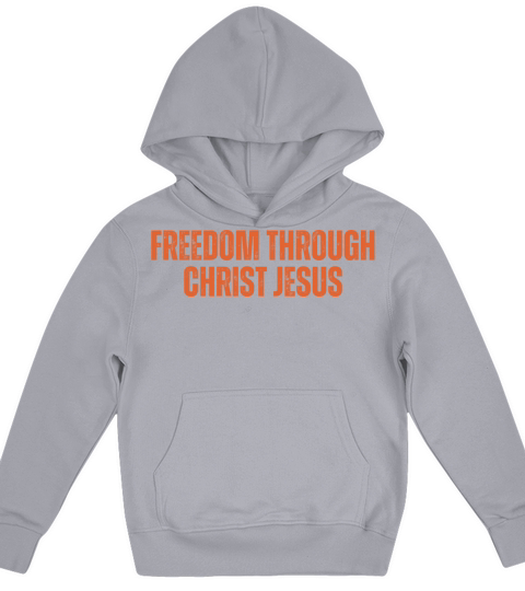 Freedom Through Christ Jesus - Christian Quotes Kids Hoodie