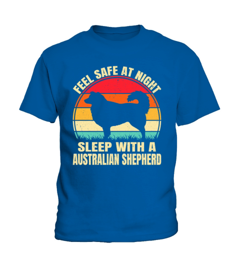 Australian Shepherd Dog Retro Vintage Kids T-Shirt