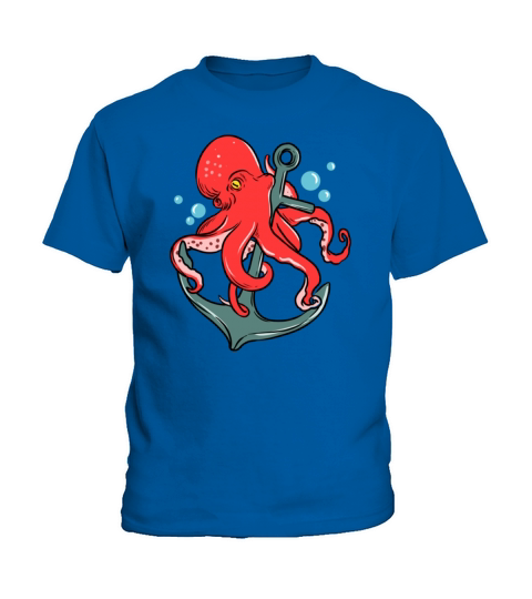 Octopus Anchor for Octopus Lover Kids T-Shirt
