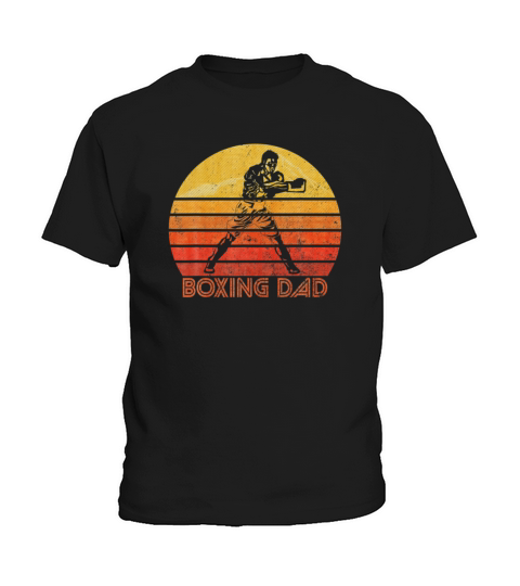 Vintage Retro Proud Boxing Dad Boxer Father Day Kids T-Shirt