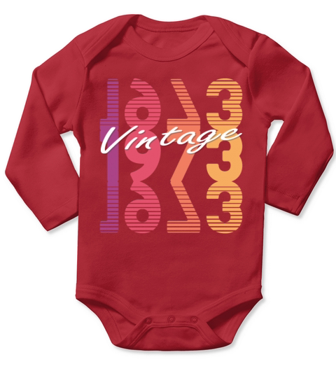 50th birthday vintage 1973 born in 1973 Long Sleeve Baby One-Piece