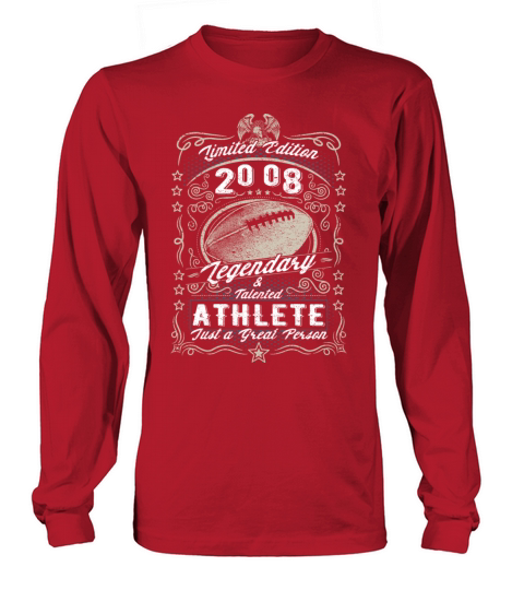 Vintage 2008 Football Birthday Gift Sport Hobby Long sleeved Unisex
