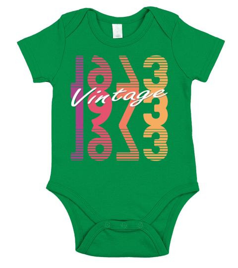 50th birthday vintage 1973 born in 1973 Short Sleeve Baby One-Piece