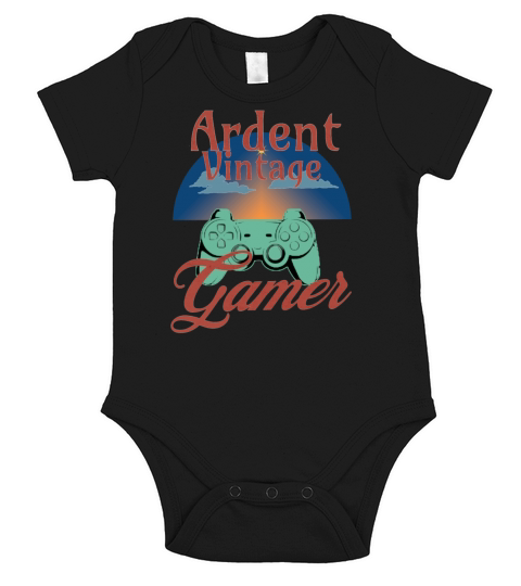 Ardent Vintage Gamer 1 Short Sleeve Baby One-Piece