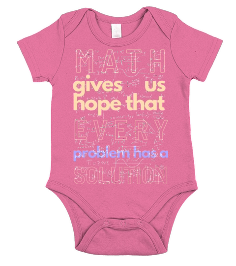 math gives hope that every problem has a solution Short Sleeve Baby One-Piece
